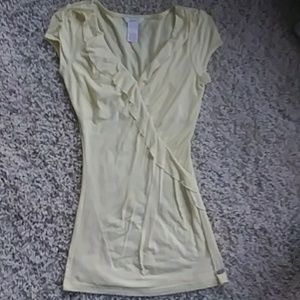 Candies Yellow Ruffle Shirt